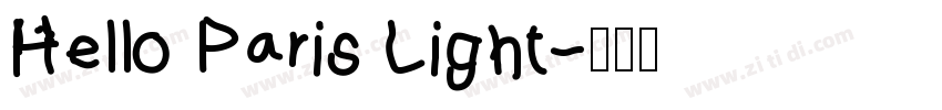 Hello Paris Light字体转换